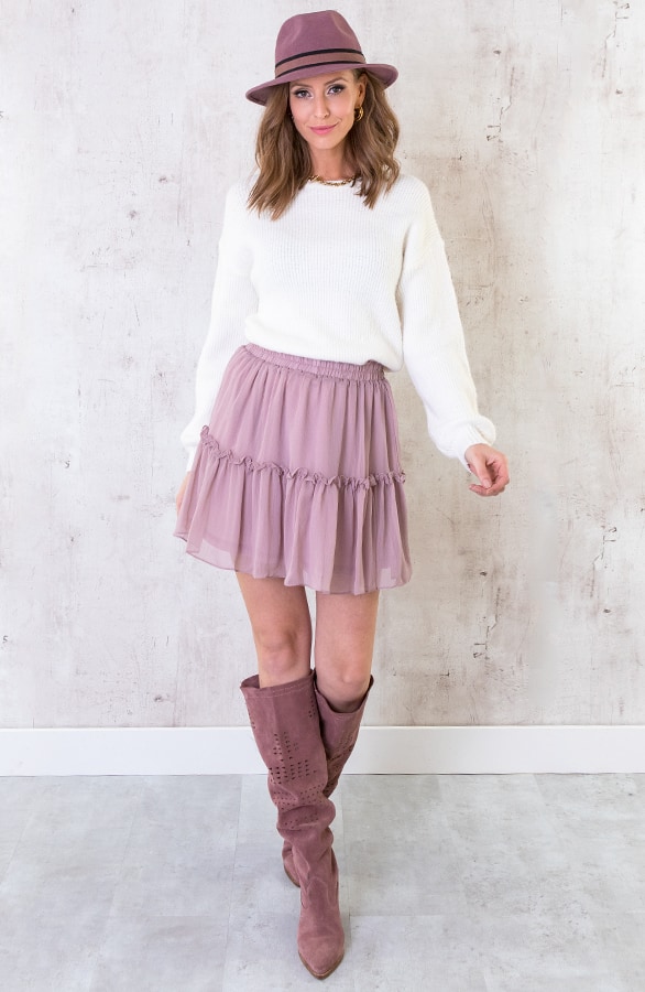 Trui Gebreid Dames Offwhite – shoparchief
