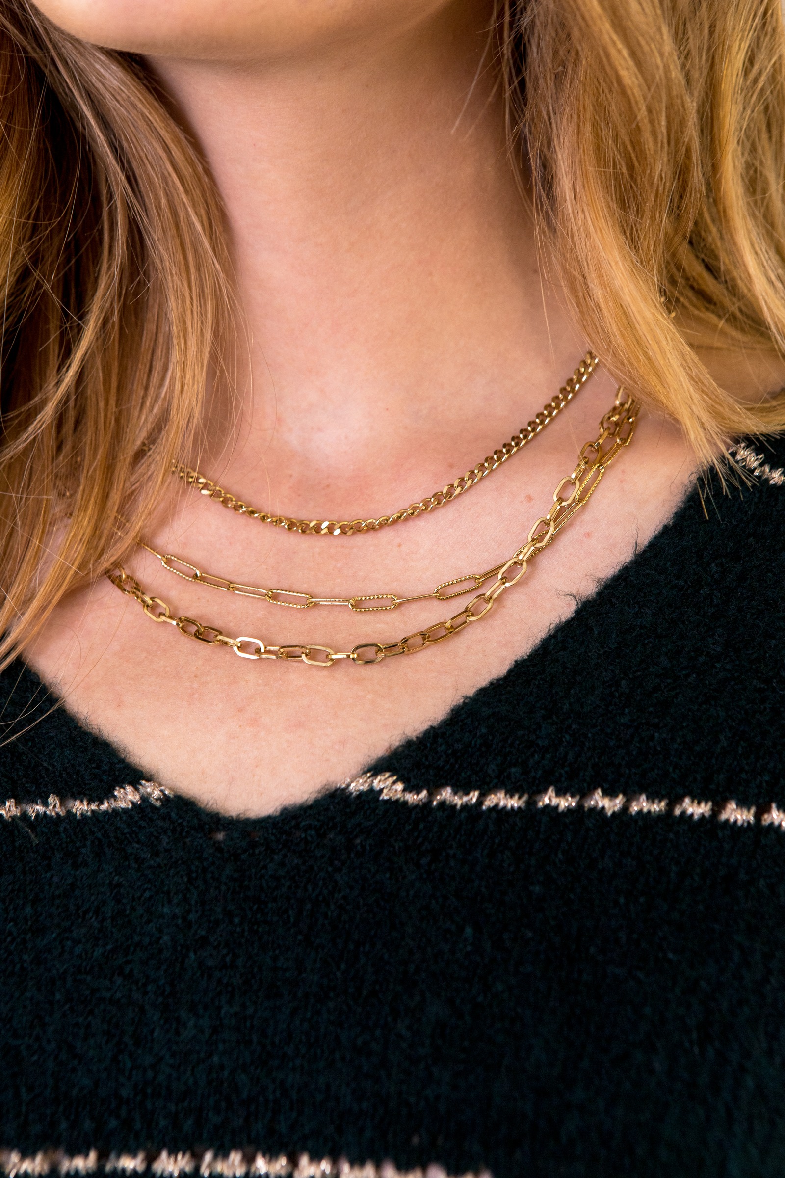 Schakel Layer Ketting Goud – shoparchief, foto 2