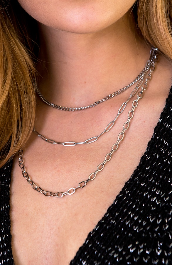 Schakel Layer Ketting Zilver – shoparchief, foto 3