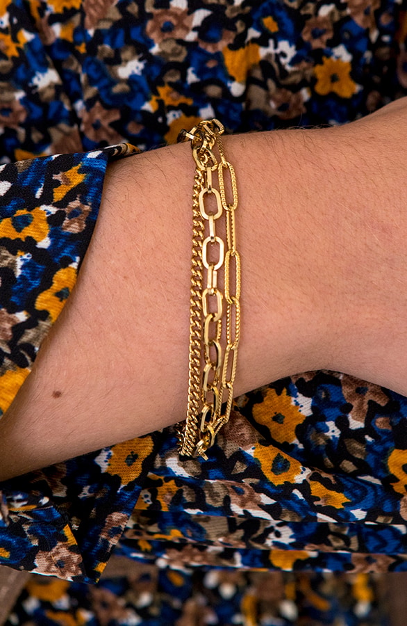 Schakelarmband Deluxe Goud – shoparchief, foto 2