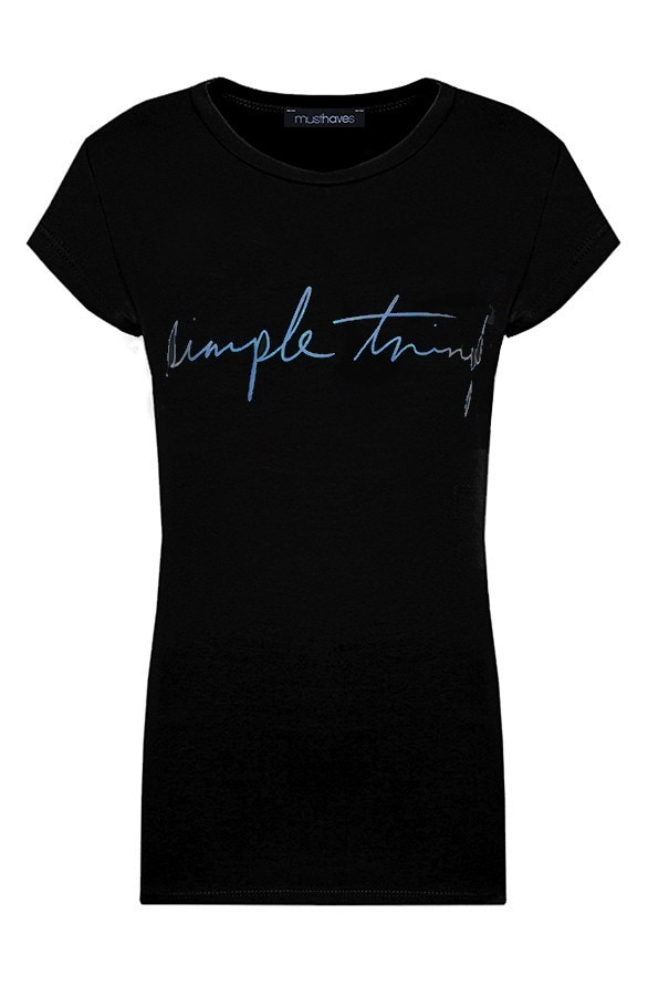 Simple Things Top Zwart Blauw – shoparchief