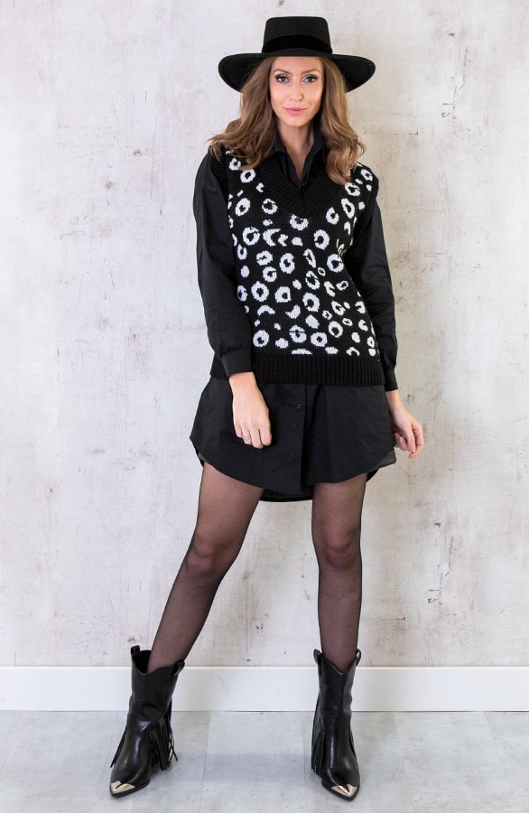Spencer Leopard Zwart – shoparchief, foto 5