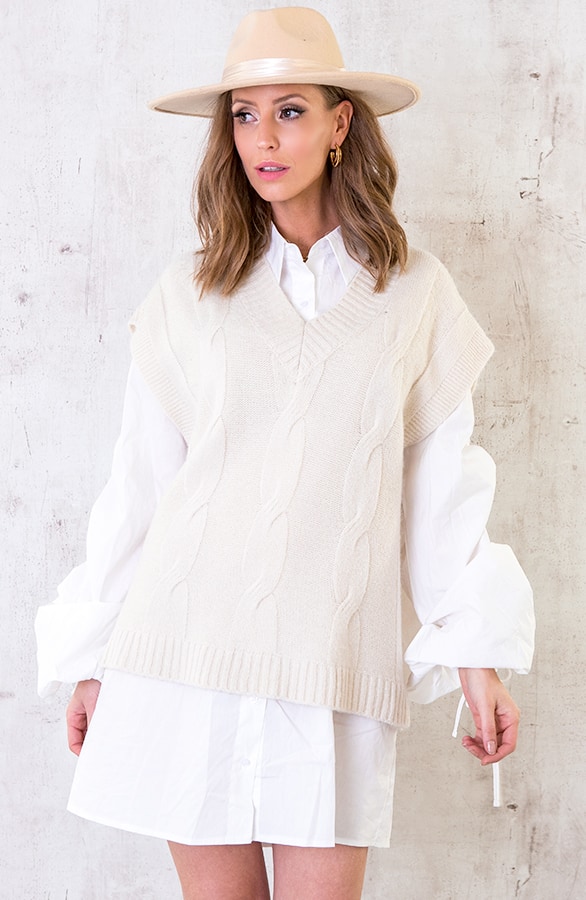 Spencer Met Kabel Beige – shoparchief, foto 6