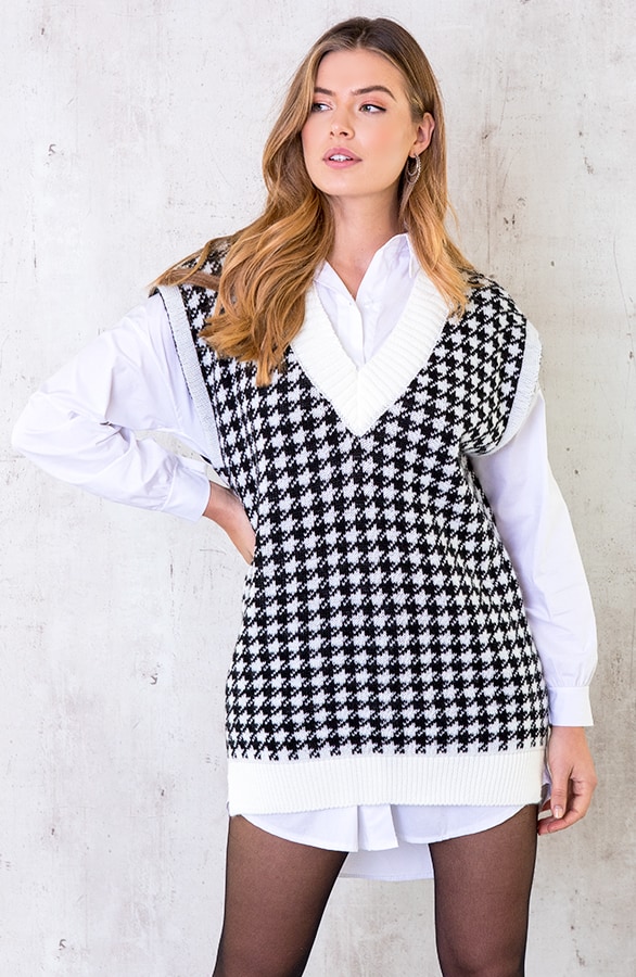 Spencer Pied De Poule Zwart Wit – shoparchief, foto 2