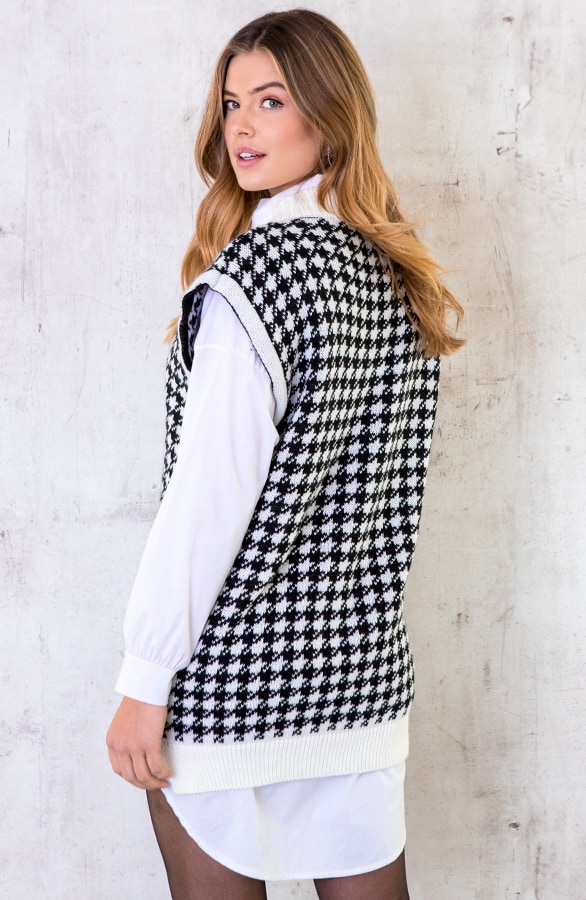 Spencer Pied De Poule Zwart Wit – shoparchief, foto 5