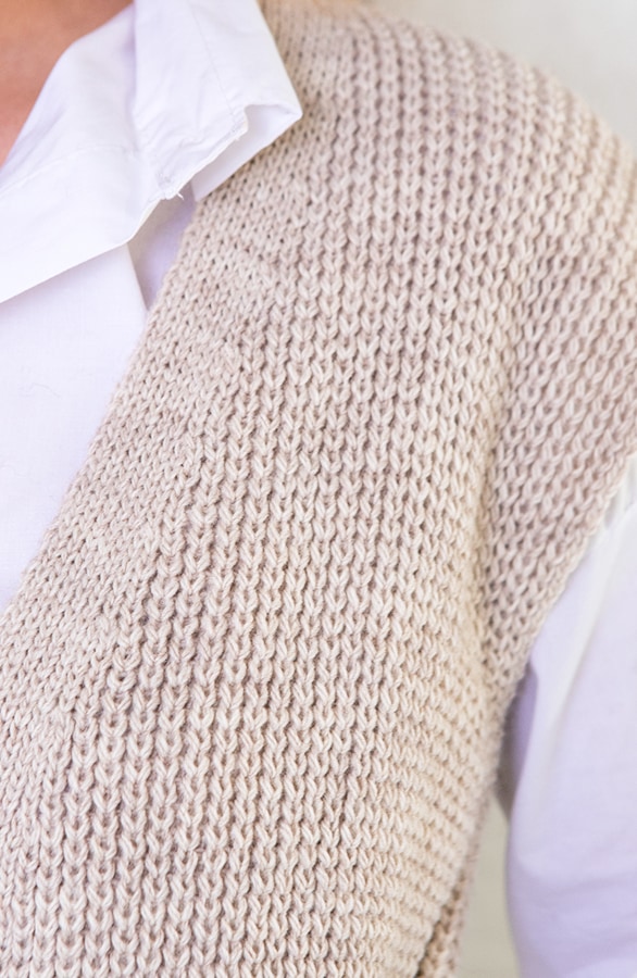 Spencer Strik Vest Beige – shoparchief, foto 5