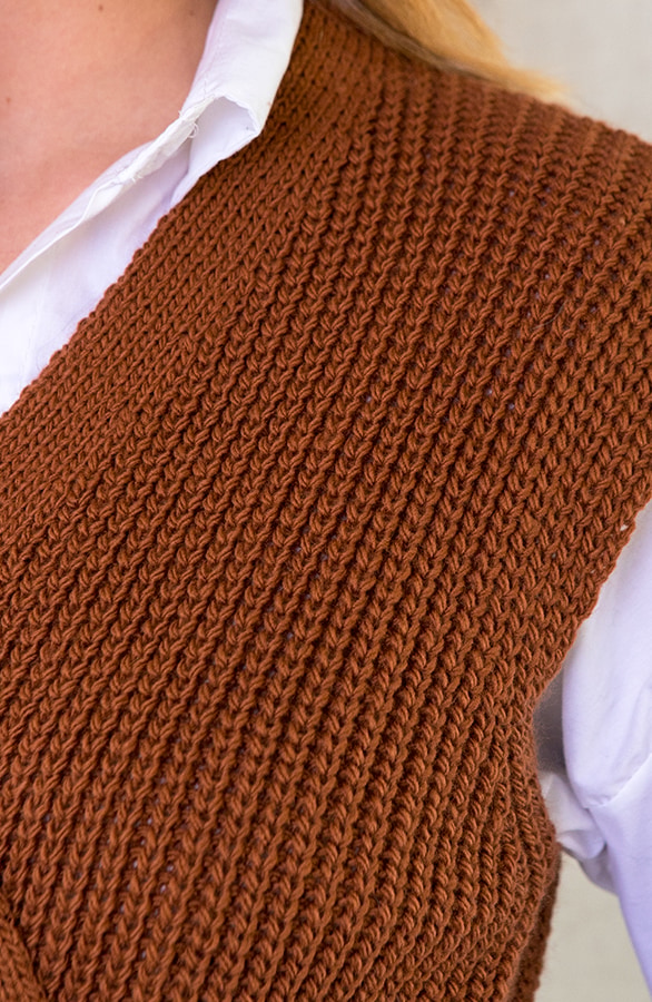 Spencer Strik Vest Cognac – shoparchief, foto 5
