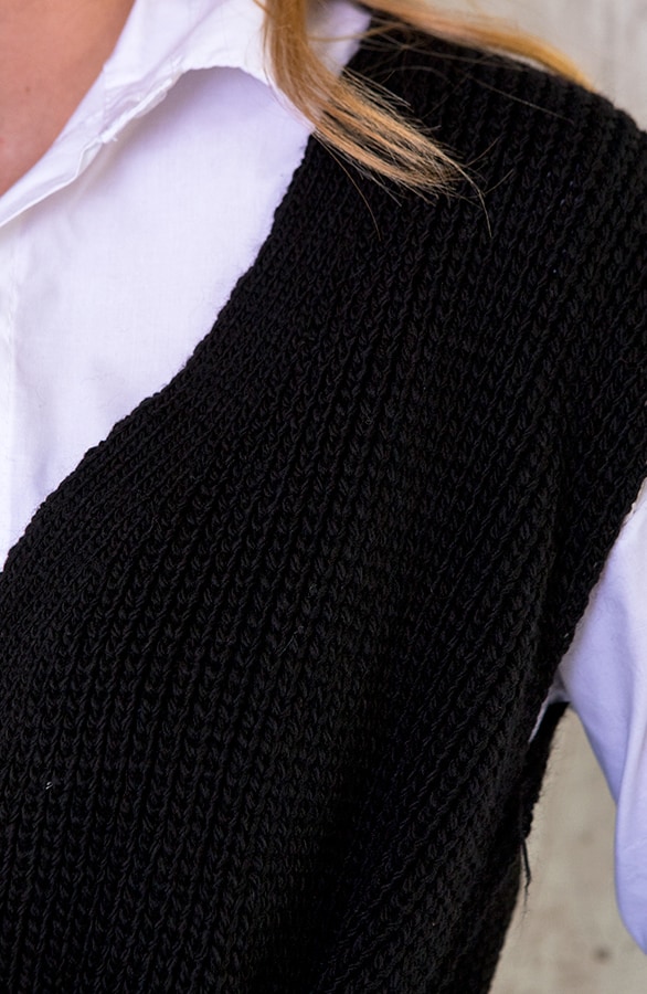 Spencer Strik Vest Zwart – shoparchief, foto 4