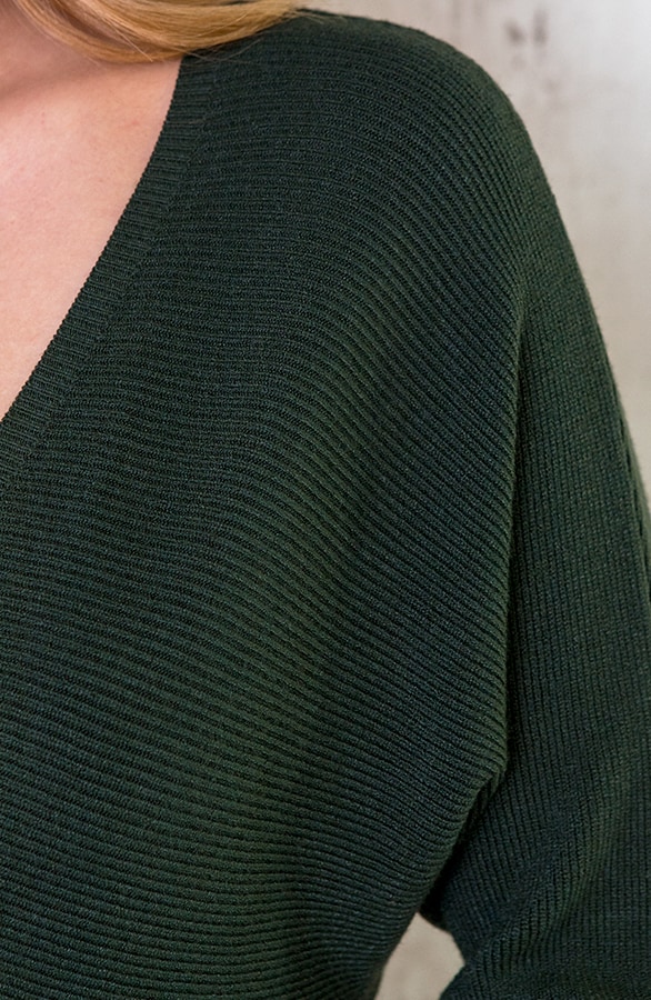 Stretch Omslag Jurk Groen – shoparchief, foto 5