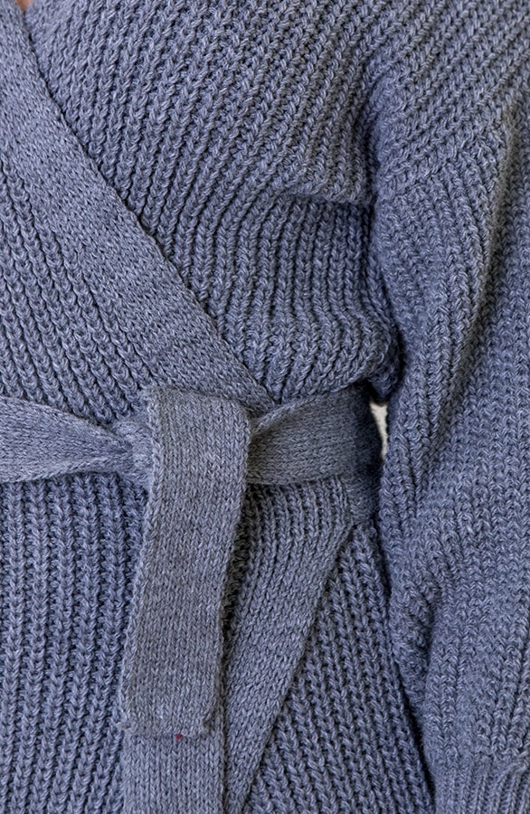 Strik Vest Gebreid Lang Grijs – shoparchief, foto 4