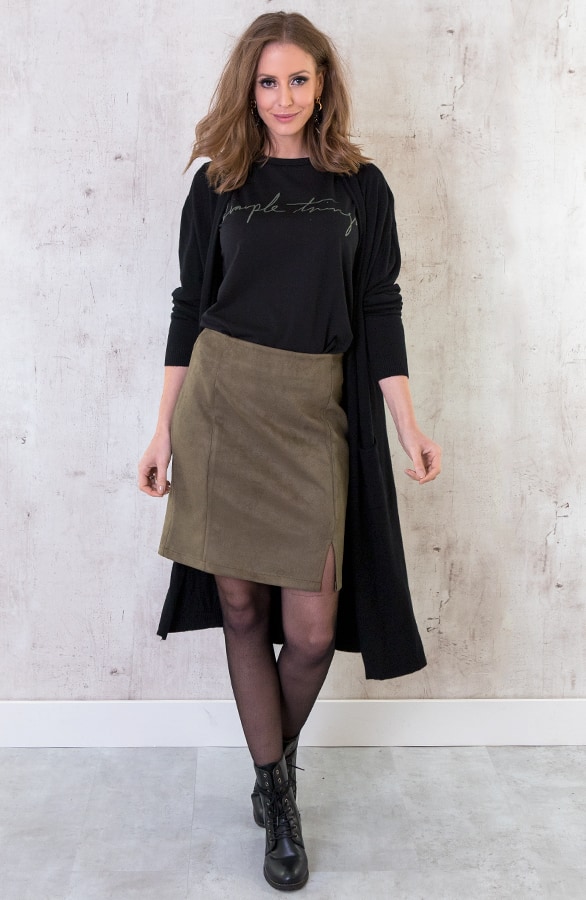 Long Jersey Cardigan Black – shoparchief, foto 6