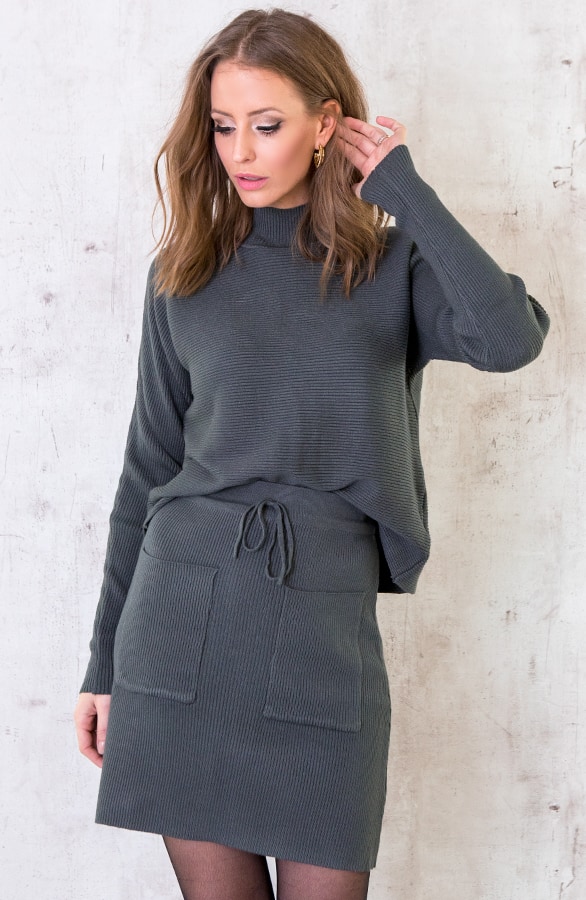 Twinset Trui Met Col Antraciet – shoparchief