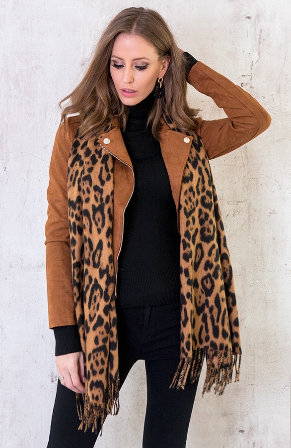 Ultra Soft Leoparden Schal Camel, Shoparchiv