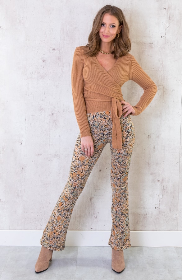 Wikkel Vest Gebreid Camel – shoparchief, foto 4