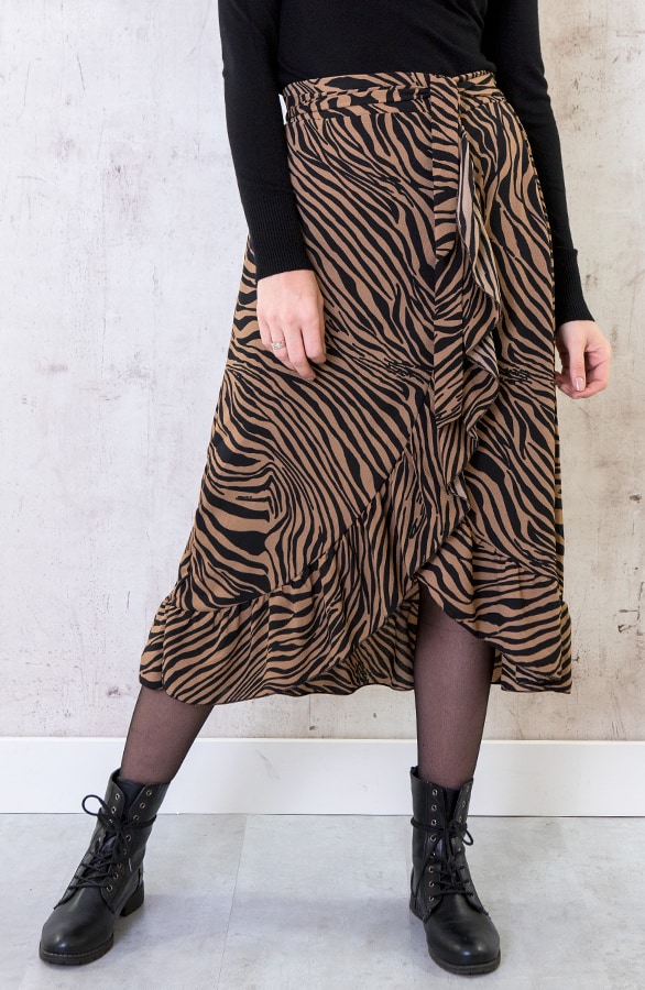 Zebra Rok Camel Zwart – shoparchief