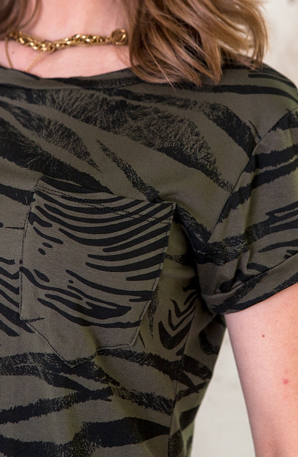 Zebra Top Groen Zwart – shoparchief, foto 4