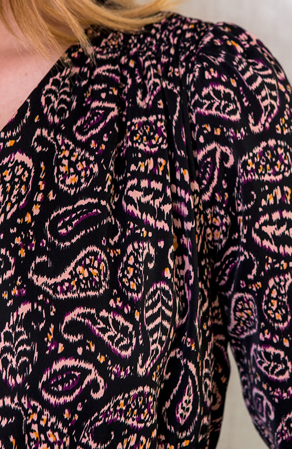 Zijden Origami Jurk Roze Zwart – shoparchief, foto 7