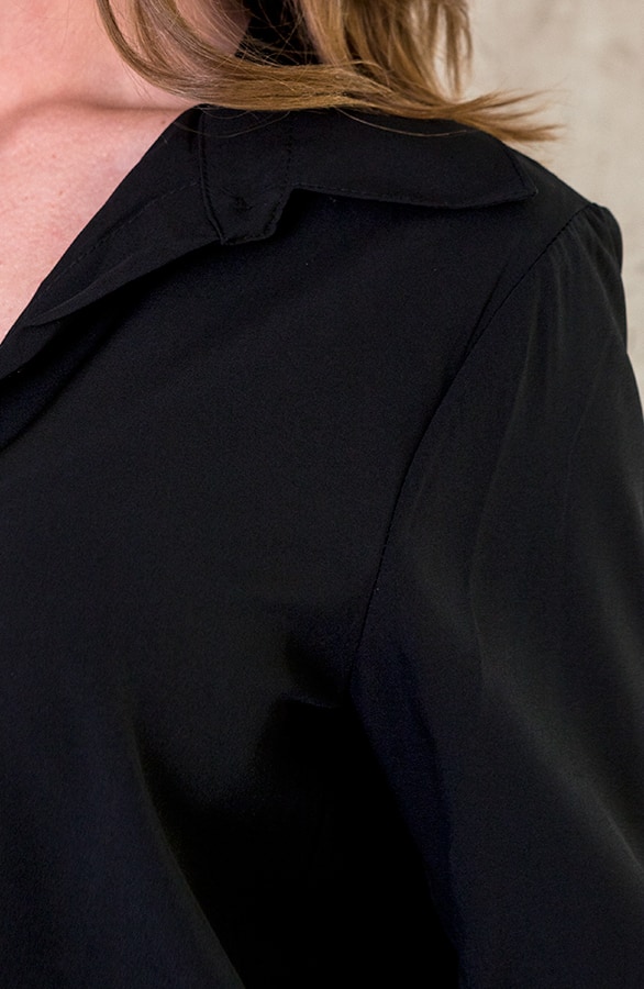Basic Blouse Dames Zwart – shoparchief, foto 5