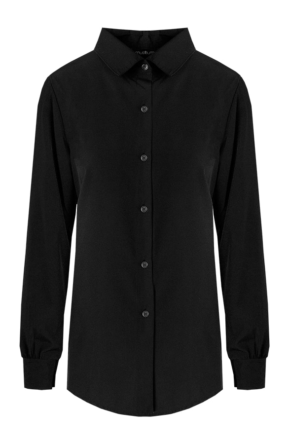 Basic Blouse Dames Zwart – shoparchief, foto 7