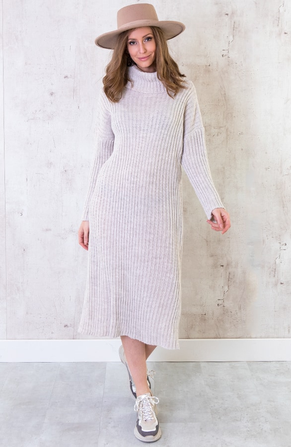 Coljurk Gebreid Lang Beige – shoparchief, foto 4
