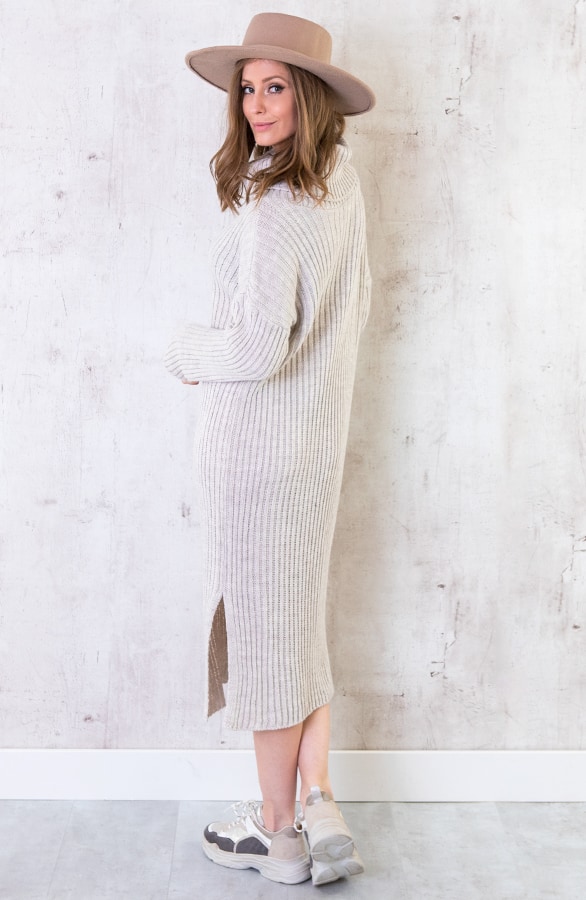 Coljurk Gebreid Lang Beige – shoparchief, foto 3