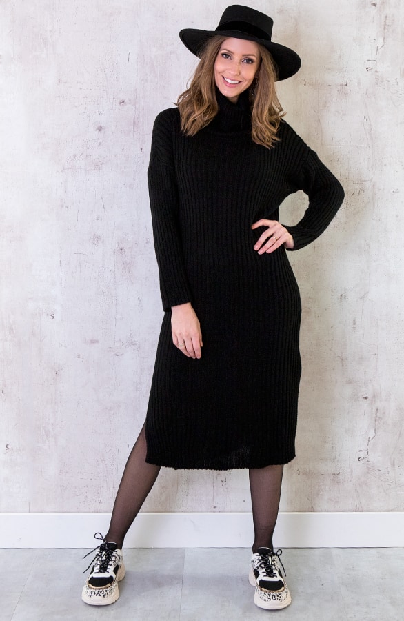 Coljurk Gebreid Lang Zwart – shoparchief, foto 2