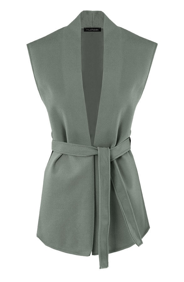 Fleece Strik Vest Groen – shoparchief