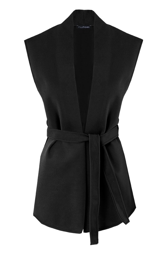 Fleece Strik Vest Zwart – shoparchief, foto 6