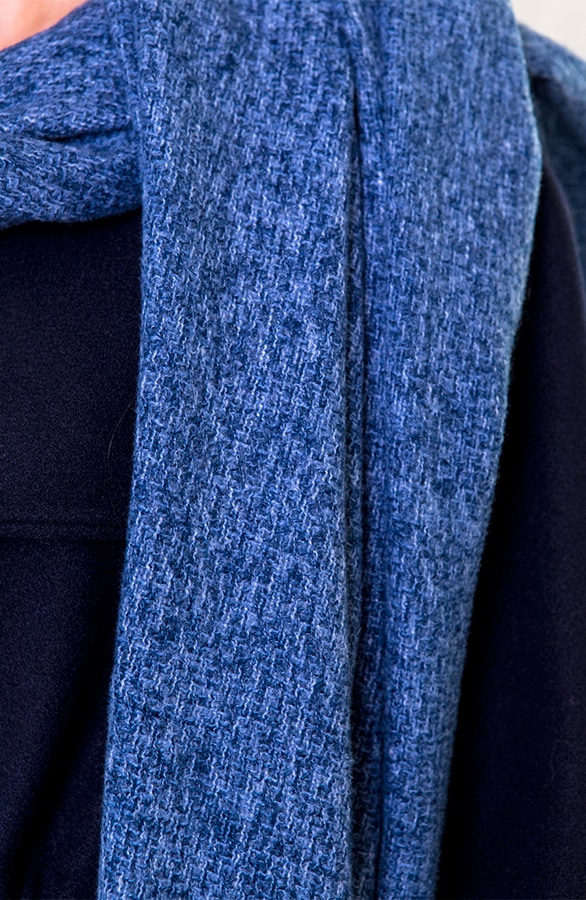 Luxe Cashmere Sjaal Blauw – shoparchief, foto 2