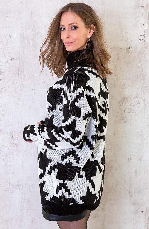Pied de Poule Trui Oversized – shoparchief, foto 2