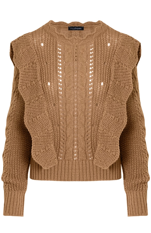 Ruches Trui Gehaakt Camel – shoparchief, foto 7