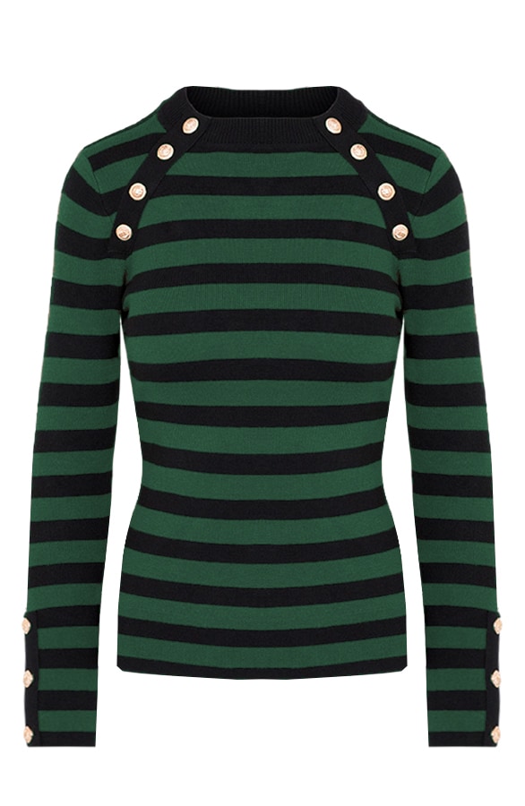 Sailor Strepen Trui Smaragdgroen – shoparchief