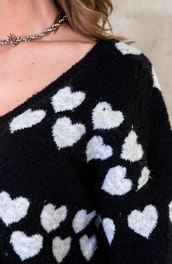 Trui Met Hartjes Zwart – shoparchief, foto 4