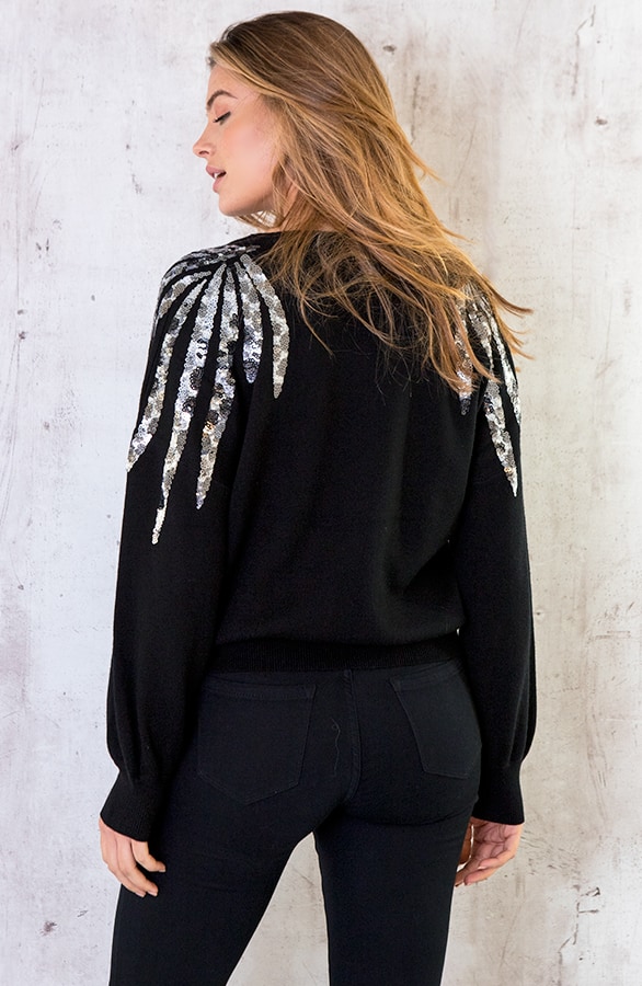 Trui Met Pailletten Zwart – shoparchief, foto 4