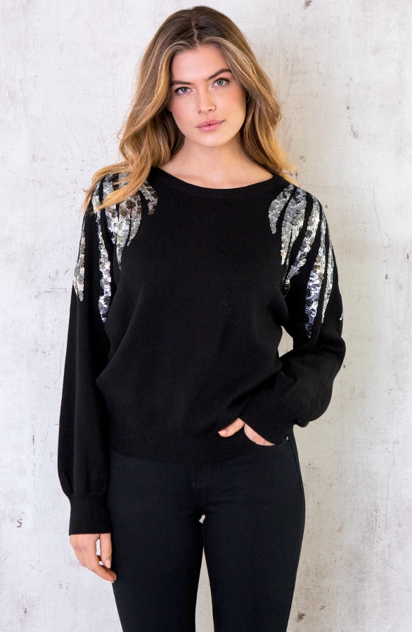 Trui Met Pailletten Zwart – shoparchief, foto 6