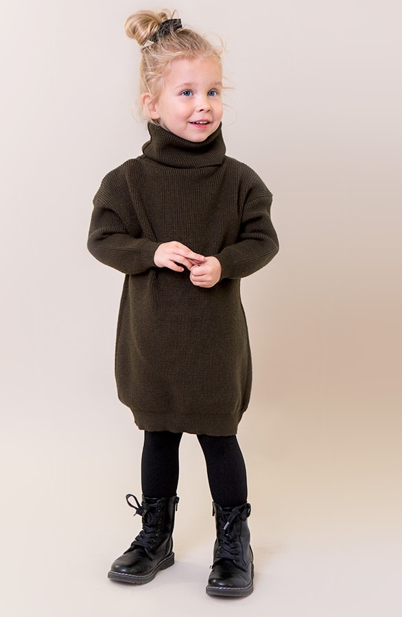 Tuniekjurk Met Col Kids Legergroen – shoparchief