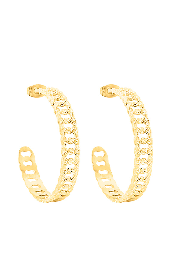 Creool Oorbellen Schakels Goud – shoparchief