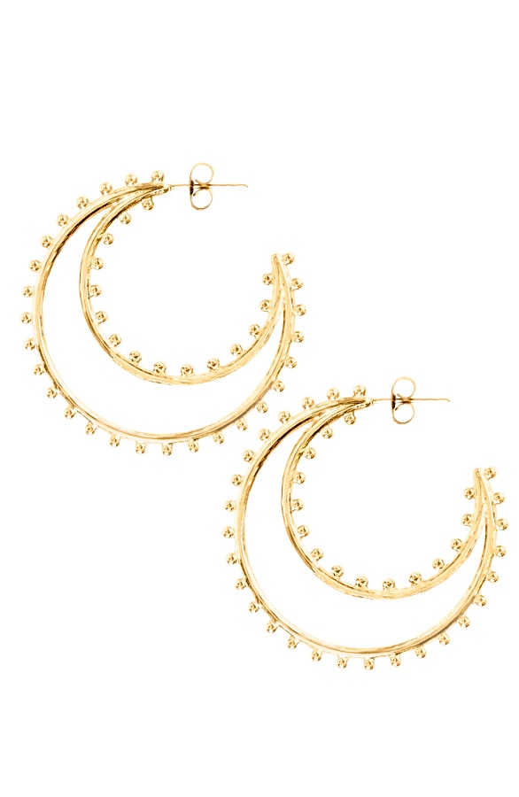 Duo Creool Oorbellen Studs Goud – shoparchief