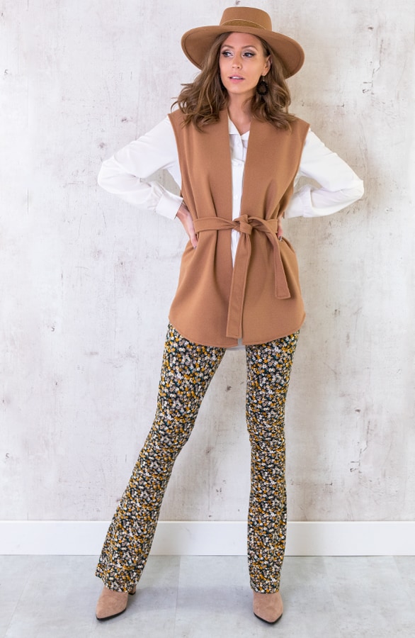 Flared Hose Blumen Ocker, Shoparchiv, Foto 2