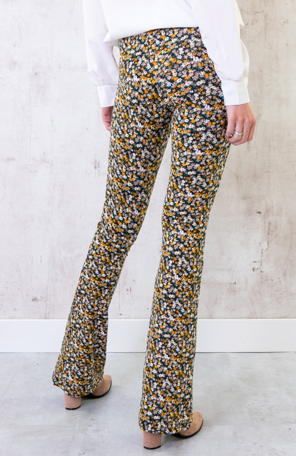 Flared Hose Blumen Ocker, Shoparchiv, Foto 3