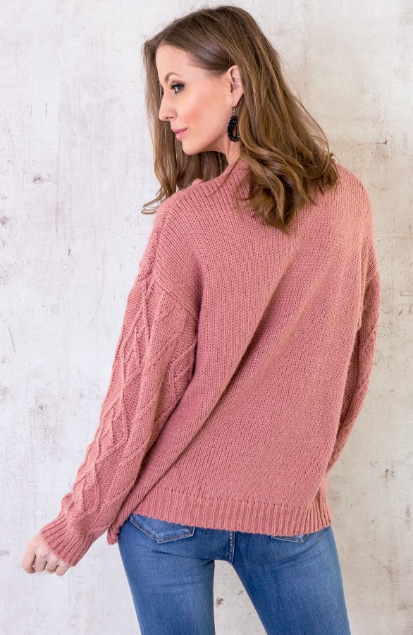 Pompon Vest Gebreid Roze – shoparchief, foto 2