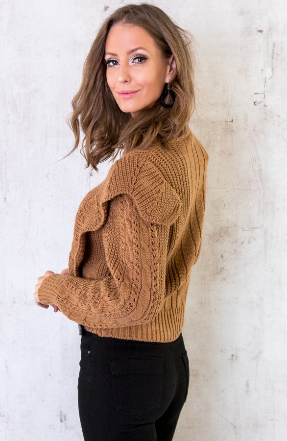 Ruches Trui Gehaakt Camel – shoparchief, foto 2
