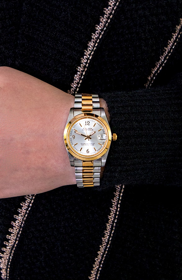 Schakel Horloge Deluxe Goud Zilver – shoparchief, foto 2
