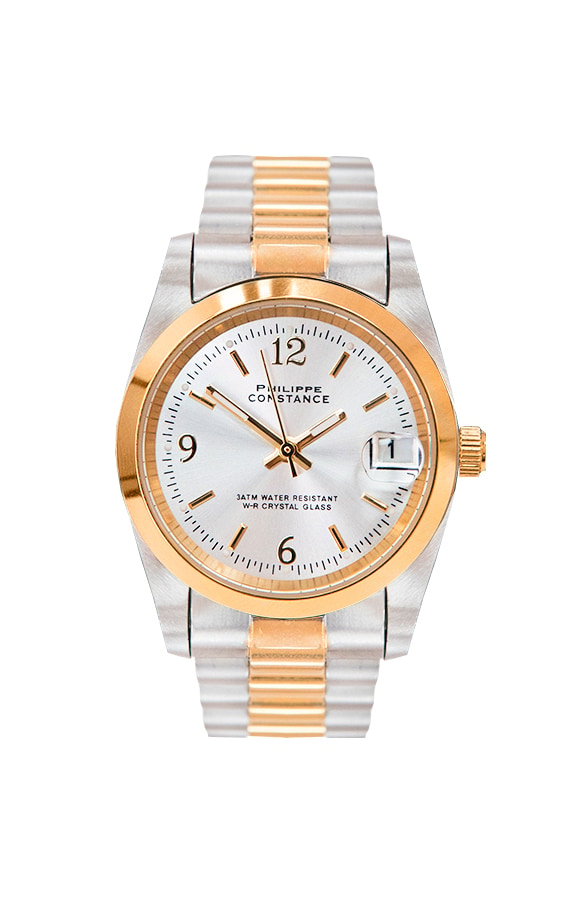 Schakel Horloge Deluxe Goud Zilver – shoparchief