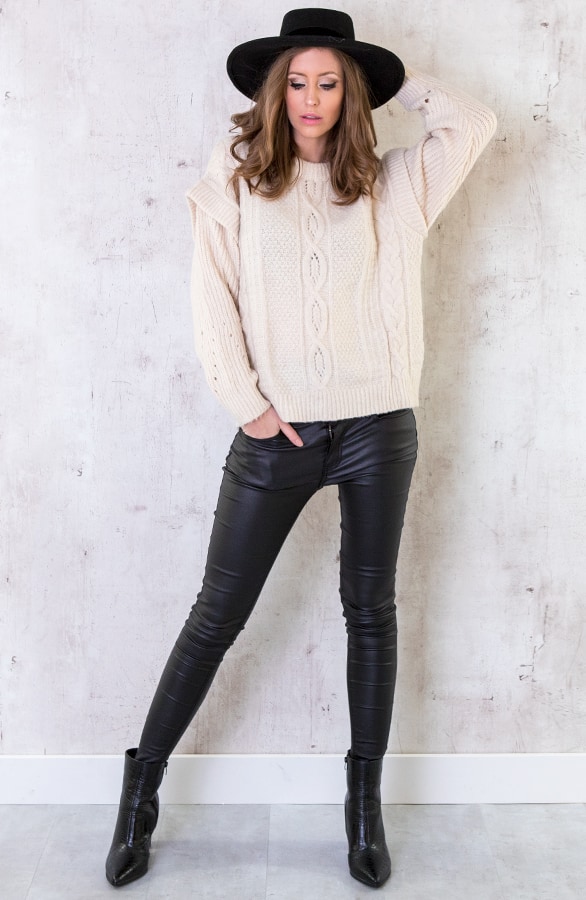 Trui Met Kabel Creme – shoparchief, foto 6