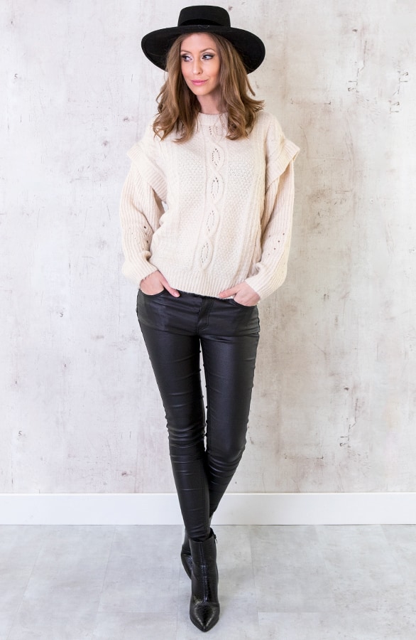 Trui Met Kabel Creme – shoparchief, foto 2