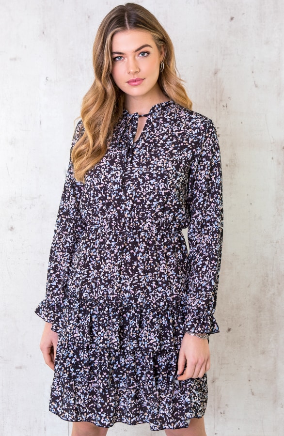 Bloemen Ruches Jurk Pastel – shoparchief, foto 3