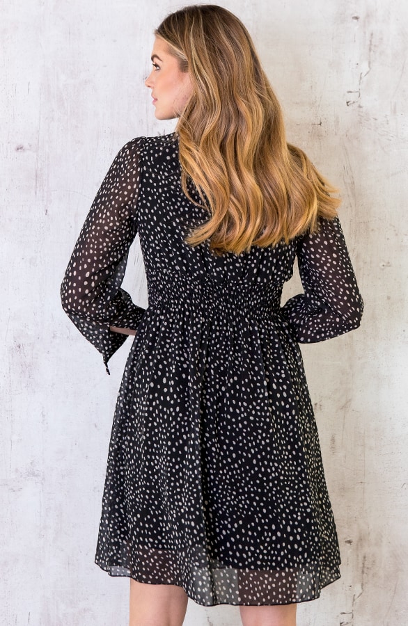 Cheetahprint Jurk Zwart Met Beige – shoparchief, foto 4