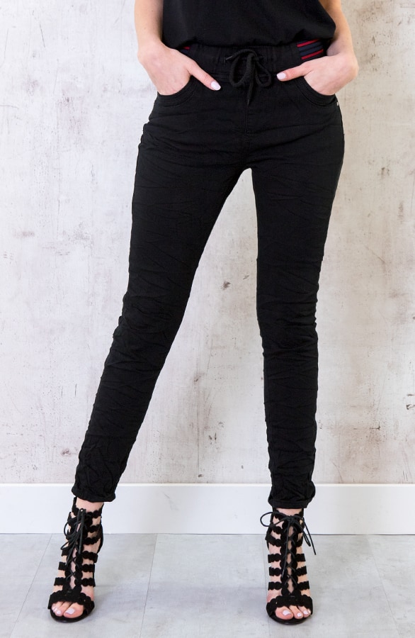 Chino Broek Jogging Zwart – shoparchief