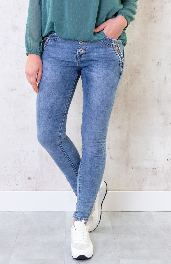 Chino Spijkerbroek Met Pailletten – shoparchief